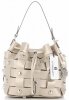 Vittoria Gotti Modna Torebka Skórzana Unikatowy Shopper Made in Italy Złota